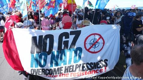 Protesters in Geneva clash with police ahead of the G7 summit in nearby France